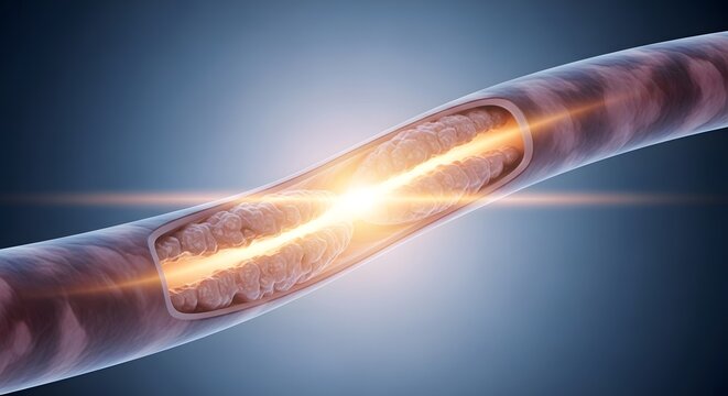 Cholesterol Reduction Therapy Restoring Healthy Blood Flow in Arterial Vessel