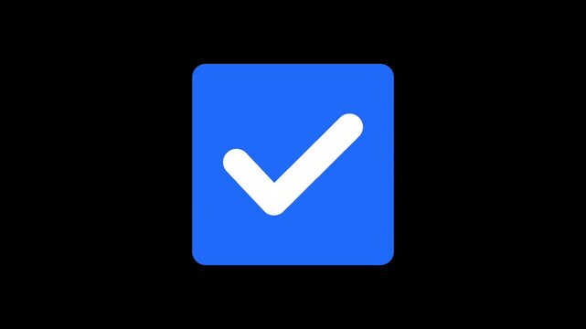 Check Mark Appearing in Checkbox Animation | Confirmation, Approval and Task Completed Motion