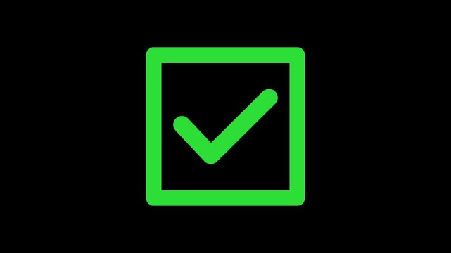 Check Mark Appearing in Checkbox Animation | Confirmation, Approval and Task Completed Motion