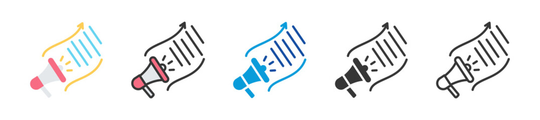 Obraz premium dynamic ads icon set multi style various collection