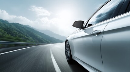 Dynamic Luxury Car on Open Road: Speed, Freedom, and Adventure in Automotive Excellence