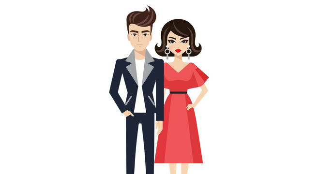 Cartoon Man and Woman.