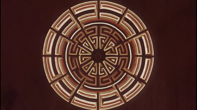 Ayahuasca Shipibo Kene Geometric Mandala Pattern Loop