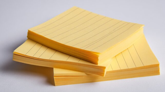 Sticky note reminder. Post it note paper. Yellow sheets for notes isolated with clipping path on background. 