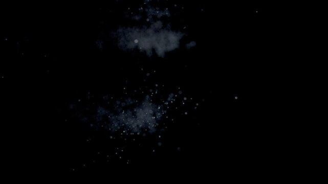 Falling through particles