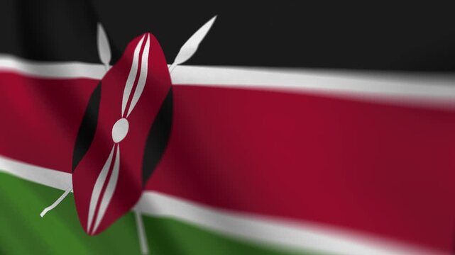 Kenya Flag with Motion Graphics Animation