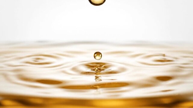 A liquid splash creates a crown shape on the surface of the liquid