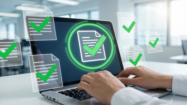 Business global compliance legal requirements regulatory policy document laptop technology crucial for companies meeting standards maintaining trust operations documentation management verification