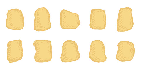 Hand drawn gold rocks Gold nuggets Gemstones For game environment, design © Daria Shane