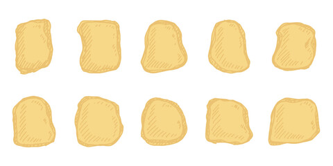 Hand drawn gold rocks Gold nuggets Gemstones For game environment, design © Daria Shane