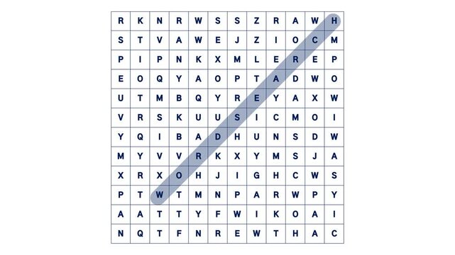 Word search puzzle leisure activity 