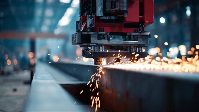 Metal fabrication cutting process for industrial production
