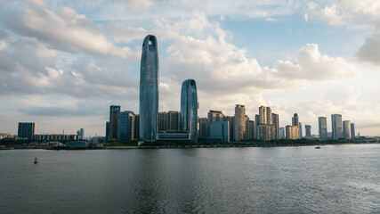 Obraz premium Aerial view of landscape in guangzhou city,China