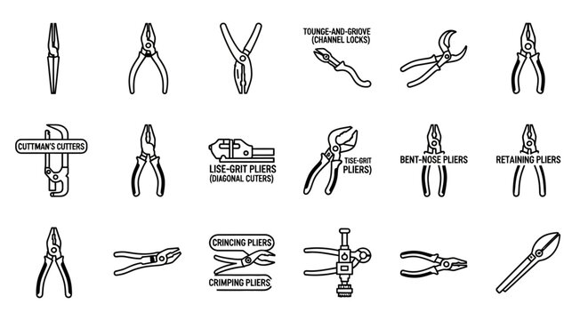 A collection of simple line art icons representing various types of heating and cooking methods, including campfires, logs, and food items