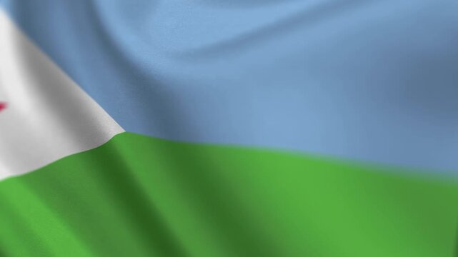 Djibouti Flag with Motion Graphics Animation