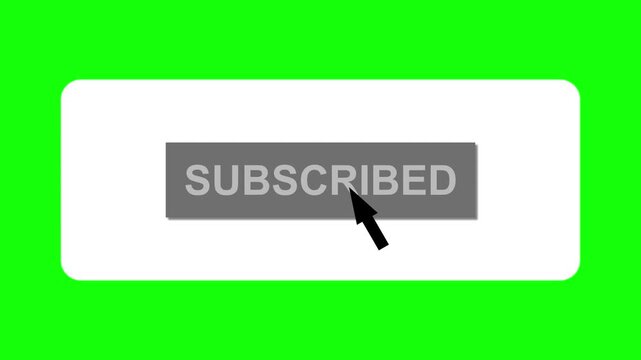 サブスクやチャンネル登録ボタンのアニメーション　グリーンバック