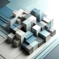 Obraz premium Strategy Presentation Background with Geometric Panels