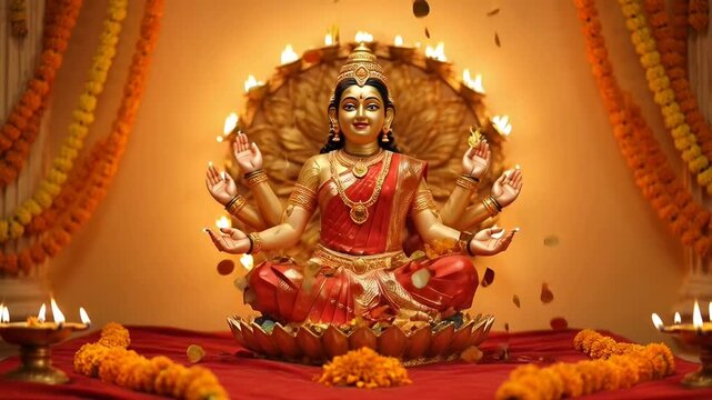 Festive Celebrations of Akshaya Tritiya with Traditional Rituals  Devotees  and Colorful Decorations in a Sacred Temple Setting