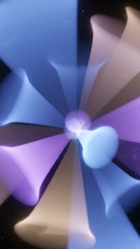 luid geometric light bloom animation, pastel neon palette, modern abstract backdrop video