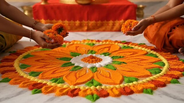 Women Praying and Celebrating Akshaya Tritiya Festival with Goddess Lakshmi Idol and Rituals
