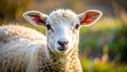 Obraz premium A close-up of a sheep's face