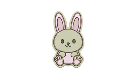 Obraz premium Cute Brown and Pink Bunny Illustration