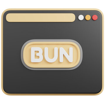 3D RENDER Browser Window with Bun JS Runtime  ICON 