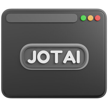 3D Illustration of a Browser Window with  JOTAI  icon
