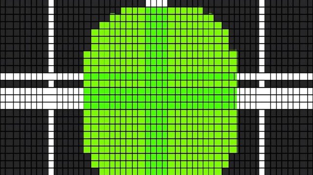 Futuristic fingerprint scanning technology on grid