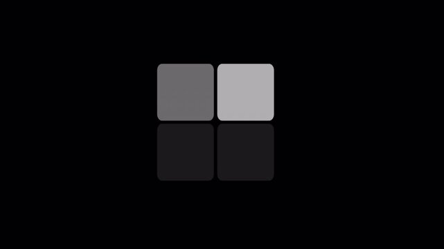 Minimal loading animation video. Square loader indicator with smooth looping motion on black background
