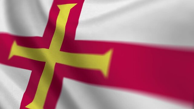 Guernsey Flag with Motion Graphics Animation