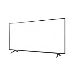 Obraz premium Flat screen TV mockup for advertising and product presentation, blank display