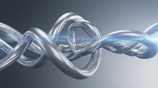 Silver Metallic Chain Link Loop Animation.