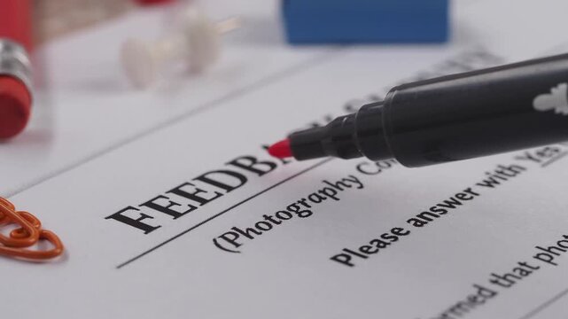 Collecting feedback for photography project in office