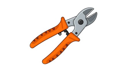 Fototapeta premium Orange Handled Pliers Tool Illustration.