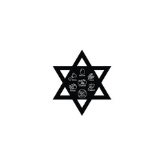 Modern Jewish symbol with traditional Passover elements