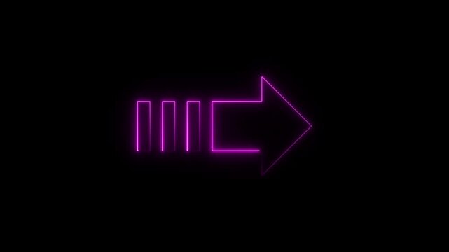 Cyberpunk Neon Arrow and Music Visualization Design