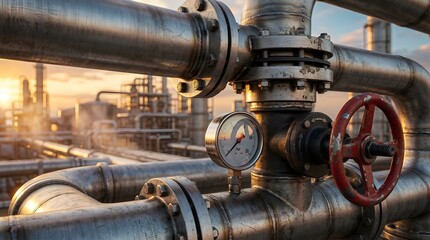 Industrial Oil and Gas Pipeline Pressure Control System