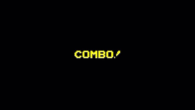 8 Bit Retro Pixel Art Text Animation for Vintage Arcade Game Content with Black Background, 4K Video Game Motion Graphic Loop 4k video animation seamless loop