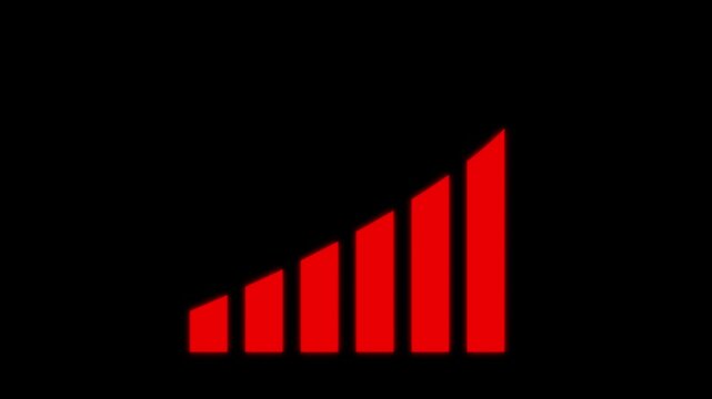 Glowing Financial Graph with Rising Bars Minimal Design