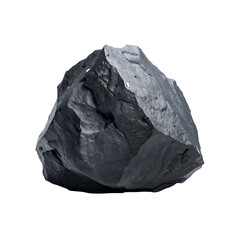 Raw Coal Lump Isolated on White Background