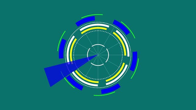 Futuristic HUD Radar Interface Circle Technology, Radar screen animation on map moving radar 
 Background,
