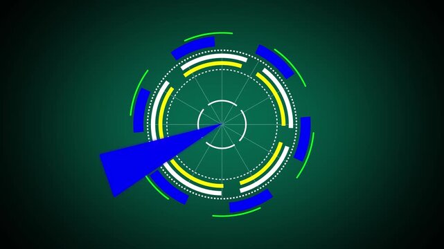 Futuristic HUD Radar Interface Circle Technology Background,