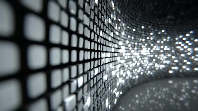 Abstract Grid Pattern with Light Effects.