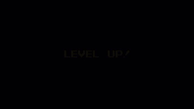Pixel Art 8 Bit Text Animation Vintage Arcade Game Loop on Dark Background. Retro Computer Video Game Content 4k video animation seamless loop