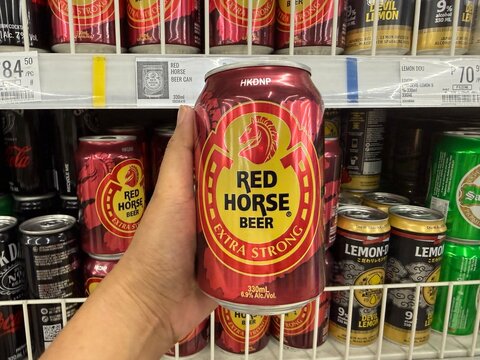 March 2026, Bulacan, Philippines: Red Horse Beer in Can