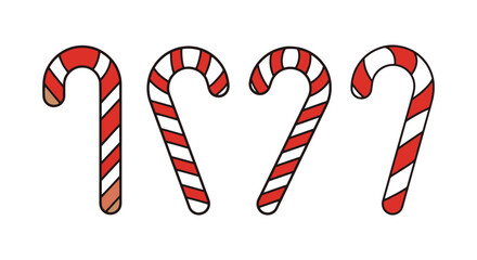 Obraz premium Candy Cane Line art vector dynamic modern abstract color