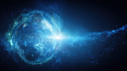 Obraz premium Abstract Blue Nebula With