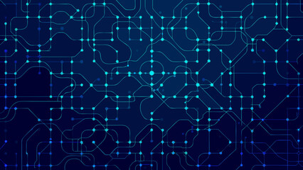 Naklejka premium Abstract network of glowing blue connections on a dark background