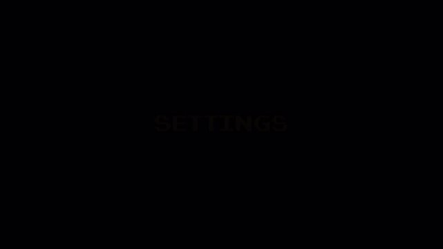 Pixel Art 8 Bit Retro Game Text Animation on Black Background. Vintage Arcade Computer Style for Video Game Content 4k video animation seamless loop
